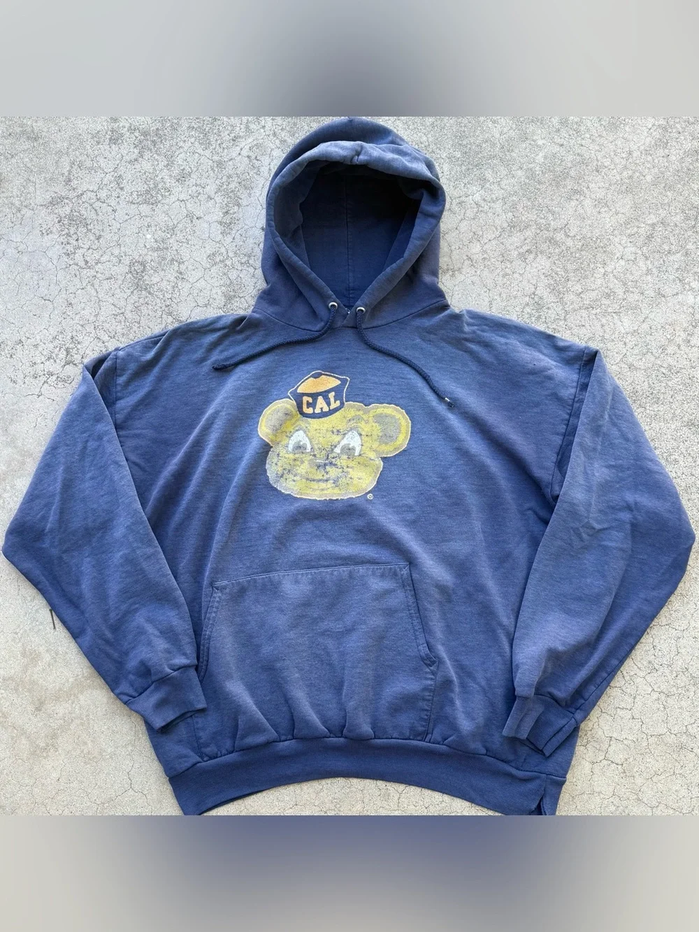 Vintage 90’s Distressed US BERKELEY Hane Navy Blue Hoodie